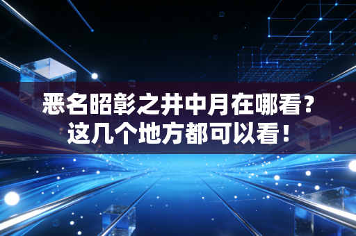 恶名昭彰之井中月在哪看？这几个地方都可以看！