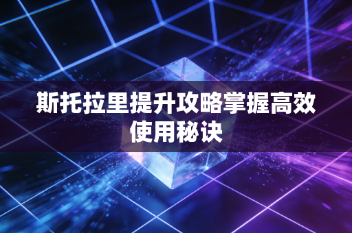 斯托拉里提升攻略掌握高效使用秘诀