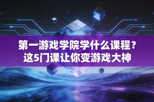第一游戏学院学什么课程？这5门课让你变游戏大神