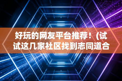 好玩的网友平台推荐!(试试这几家社区找到志同道合!)