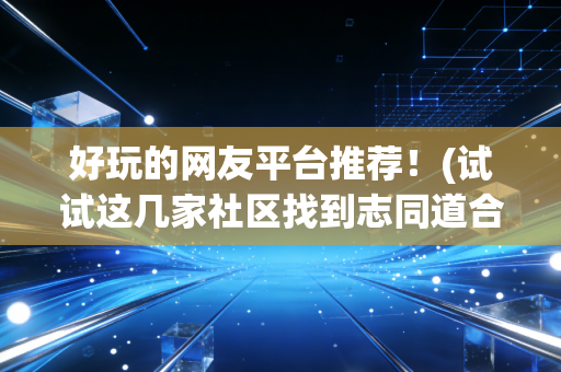 好玩的网友平台推荐！(试试这几家社区找到志同道合！)
