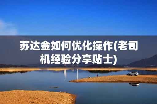 苏达金如何优化操作(老司机经验分享贴士)