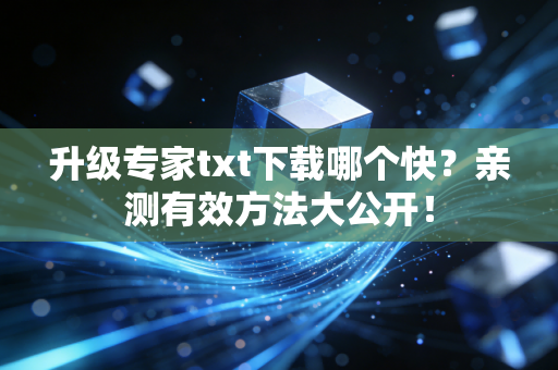 升级专家txt下载哪个快？亲测有效方法大公开！