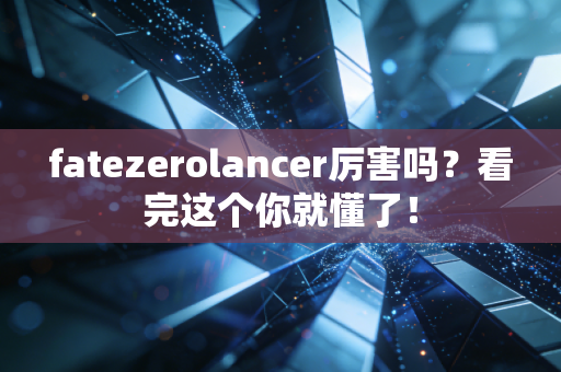 fatezerolancer厉害吗？看完这个你就懂了！