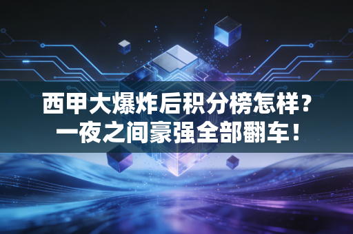 西甲大爆炸后积分榜怎样？一夜之间豪强全部翻车！