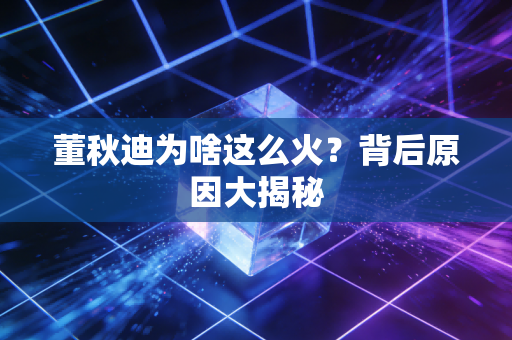 董秋迪为啥这么火？背后原因大揭秘