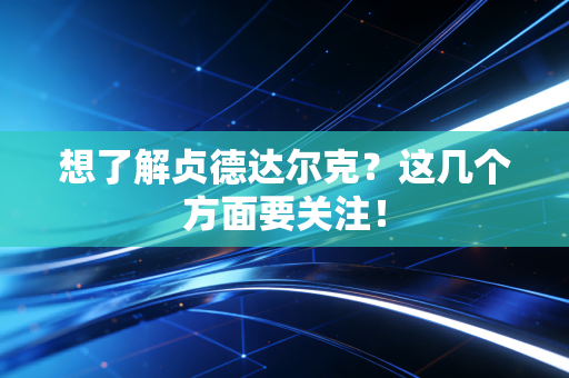 想了解贞德达尔克？这几个方面要关注！