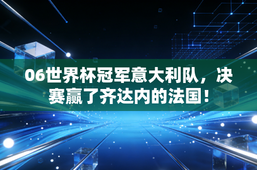 06世界杯冠军意大利队，决赛赢了齐达内的法国！