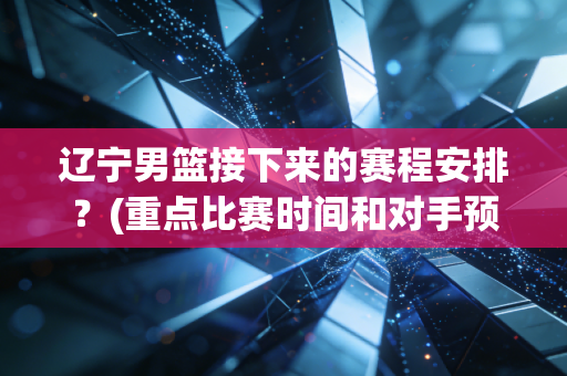 辽宁男篮接下来的赛程安排？(重点比赛时间和对手预测抢先看)