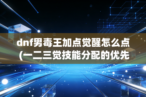 dnf男毒王加点觉醒怎么点 (一二三觉技能分配的优先级)