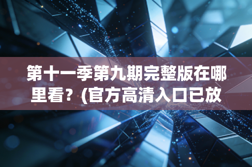 第十一季第九期完整版在哪里看？(官方高清入口已放出)