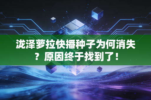 泷泽萝拉快播种子为何消失？原因终于找到了！