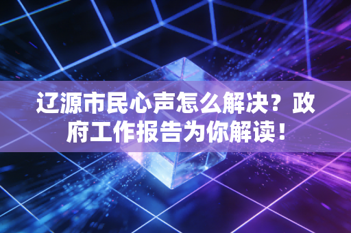 辽源市民心声怎么解决？政府工作报告为你解读！
