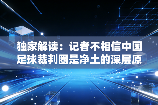 独家解读：记者不相信中国足球裁判圈是净土的深层原因。