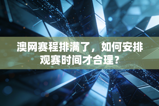 澳网赛程排满了，如何安排观赛时间才合理？