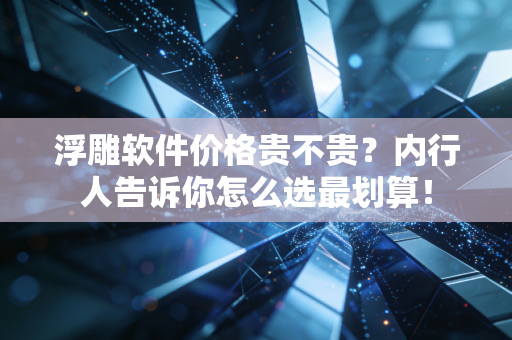 浮雕软件价格贵不贵？内行人告诉你怎么选最划算！