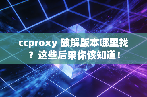ccproxy 破解版本哪里找？这些后果你该知道！