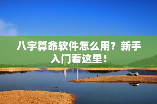 八字算命软件怎么用？新手入门看这里！