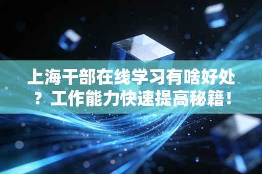 上海干部在线学习有啥好处？工作能力快速提高秘籍！