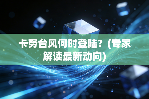 卡努台风何时登陆？(专家解读最新动向)