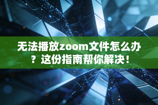 无法播放zoom文件怎么办？这份指南帮你解决！