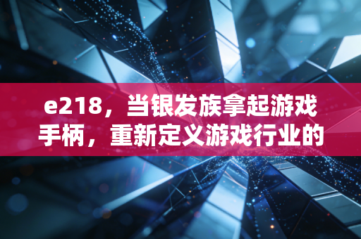 e218，当银发族拿起游戏手柄，重新定义游戏行业的新蓝海
