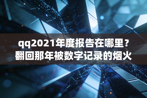 qq2021年度报告在哪里？翻回那年被数字记录的烟火日常
