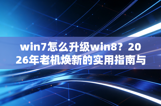 win7怎么升级win8？2026年老机焕新的实用指南与利弊分析