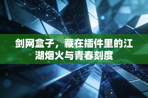 剑网盒子，藏在插件里的江湖烟火与青春刻度