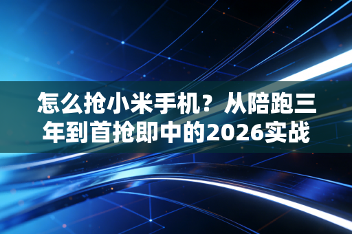 怎么抢小米手机？从陪跑三年到首抢即中的2026实战全攻略