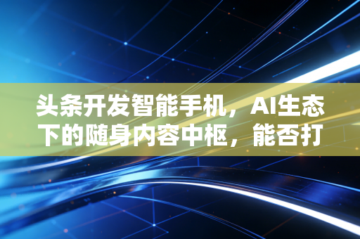 头条开发智能手机，AI生态下的随身内容中枢，能否打破行业固有格局？