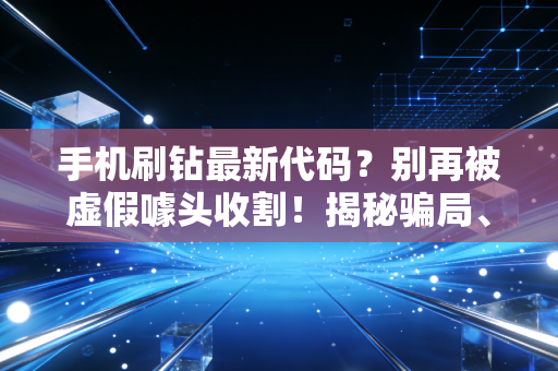 手机刷钻最新代码？别再被虚假噱头收割！揭秘骗局、风险与法律代价
