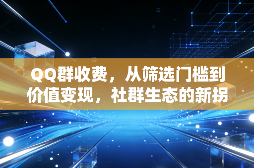 QQ群收费，从筛选门槛到价值变现，社群生态的新拐点
