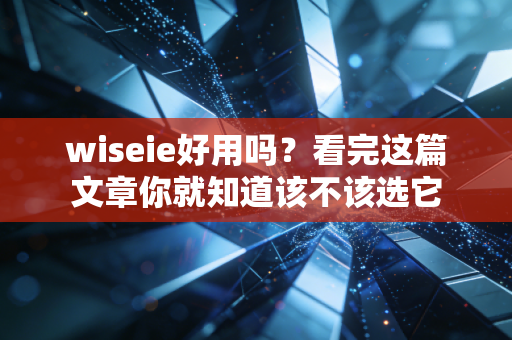 wiseie好用吗？看完这篇文章你就知道该不该选它