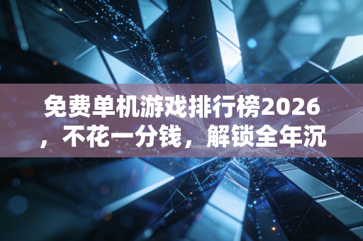 免费单机游戏排行榜2026，不花一分钱，解锁全年沉浸游戏时光