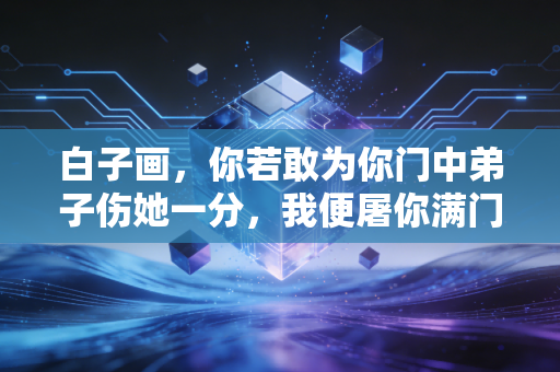 白子画，你若敢为你门中弟子伤她一分，我便屠你满门；你若敢为天下人损她一毫，我便杀尽天下人，从杀阡陌的极致偏爱照见当代人的情感渴盼
