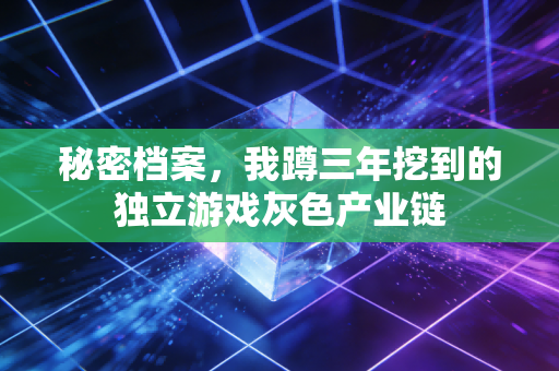 秘密档案，我蹲三年挖到的独立游戏灰色产业链