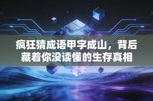 疯狂猜成语甲字成山，背后藏着你没读懂的生存真相