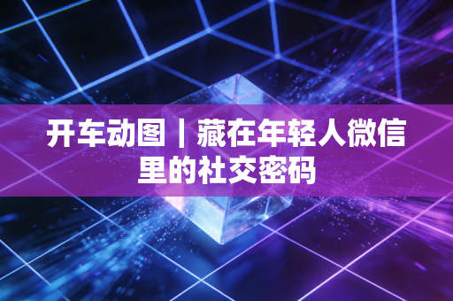 开车动图｜藏在年轻人微信里的社交密码