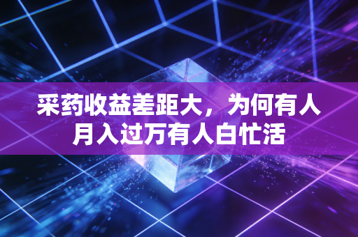 采药收益差距大，为何有人月入过万有人白忙活