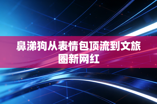 鼻涕狗从表情包顶流到文旅圈新网红