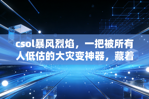 csol暴风烈焰，一把被所有人低估的大灾变神器，藏着我整个高中毕业季的滚烫回忆