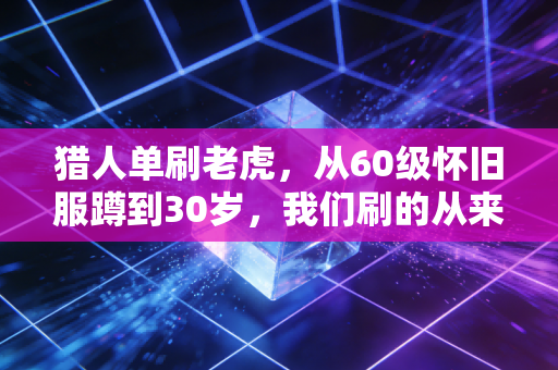 猎人单刷老虎,从60级怀旧服蹲到30岁,我们刷的从来都不是坐骑