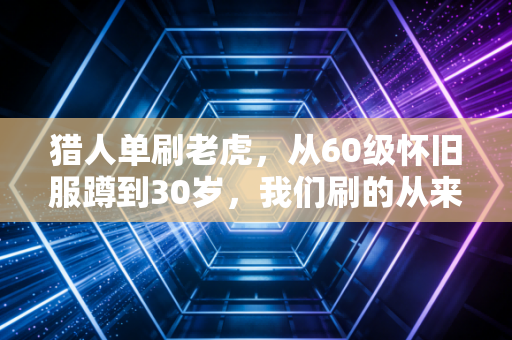 猎人单刷老虎,从60级怀旧服蹲到30岁,我们刷的从来都不是坐骑