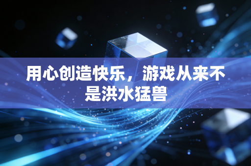 用心创造快乐，游戏从来不是洪水猛兽