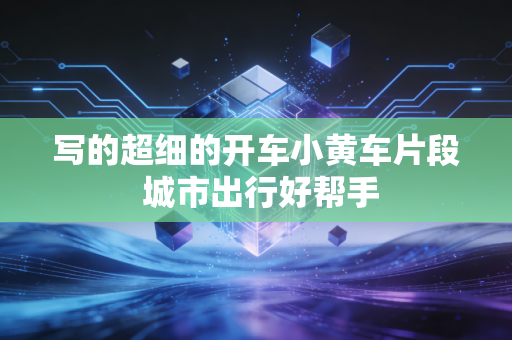 写的超细的开车小黄车片段 城市出行好帮手