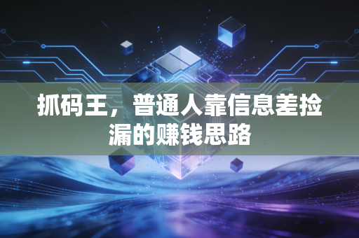 抓码王,普通人靠信息差捡漏的赚钱思路