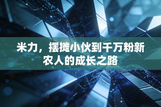 米力，摆摊小伙到千万粉新农人的成长之路