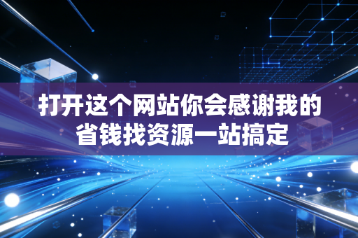 打开这个网站你会感谢我的 省钱找资源一站搞定