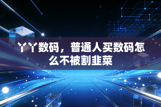 丫丫数码，普通人买数码怎么不被割韭菜